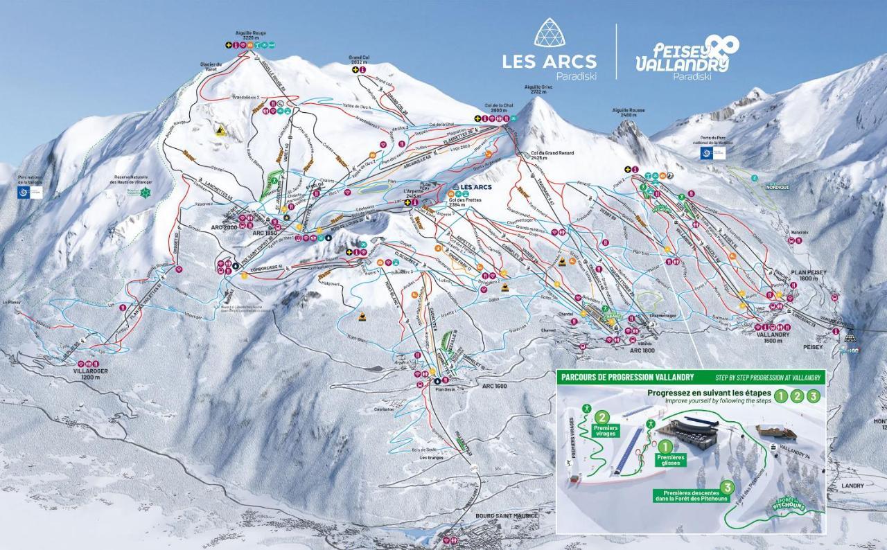 Arc 1950 - Charmant Appart 2-4 Pers Dans Residence Hoteliere, Skis Aux Pieds Les Arcs  Luaran gambar